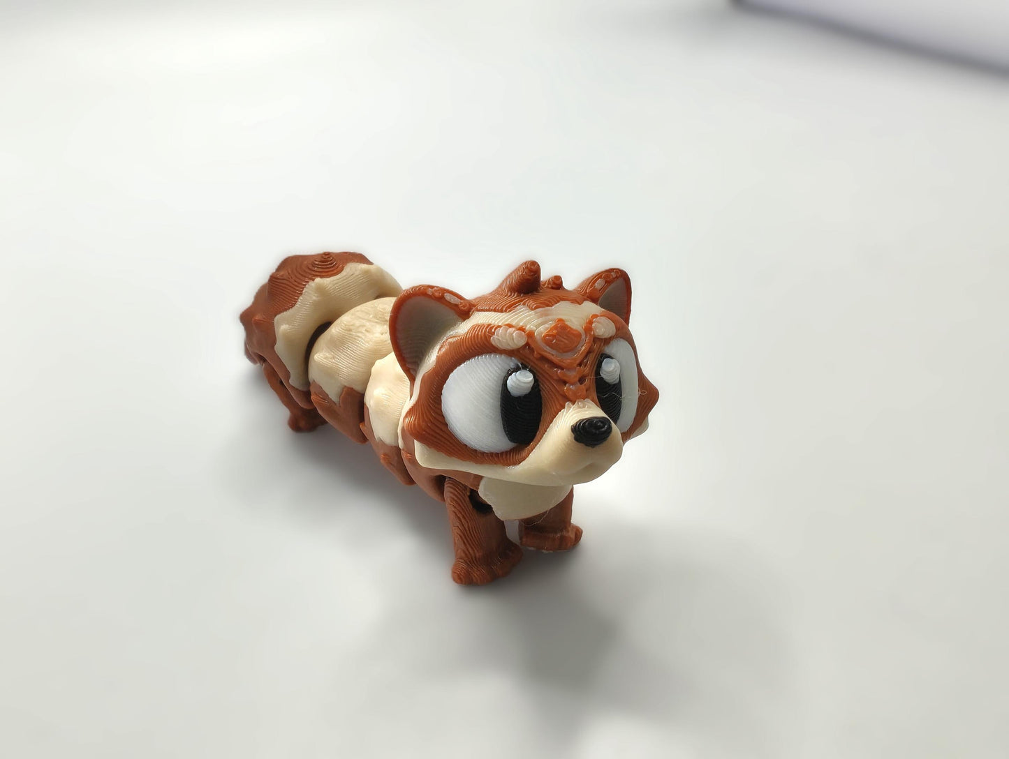 Articulated Ferret Fidget Model β Flexible 3D Printed Ferret - Pocket Animal β Sensory Desk Pet