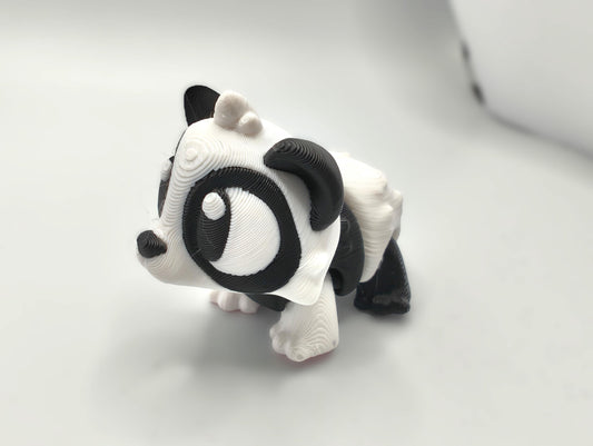Articulated Panda Fidget Model – Flexible 3D Printed Panda - Pocket Animal – Sensory Desk Pet