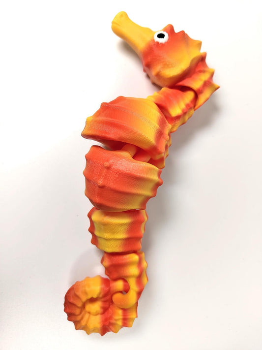 Articulated Seahorse Fidget Model – 3D Printed Flexi Seahorse Large or Mini