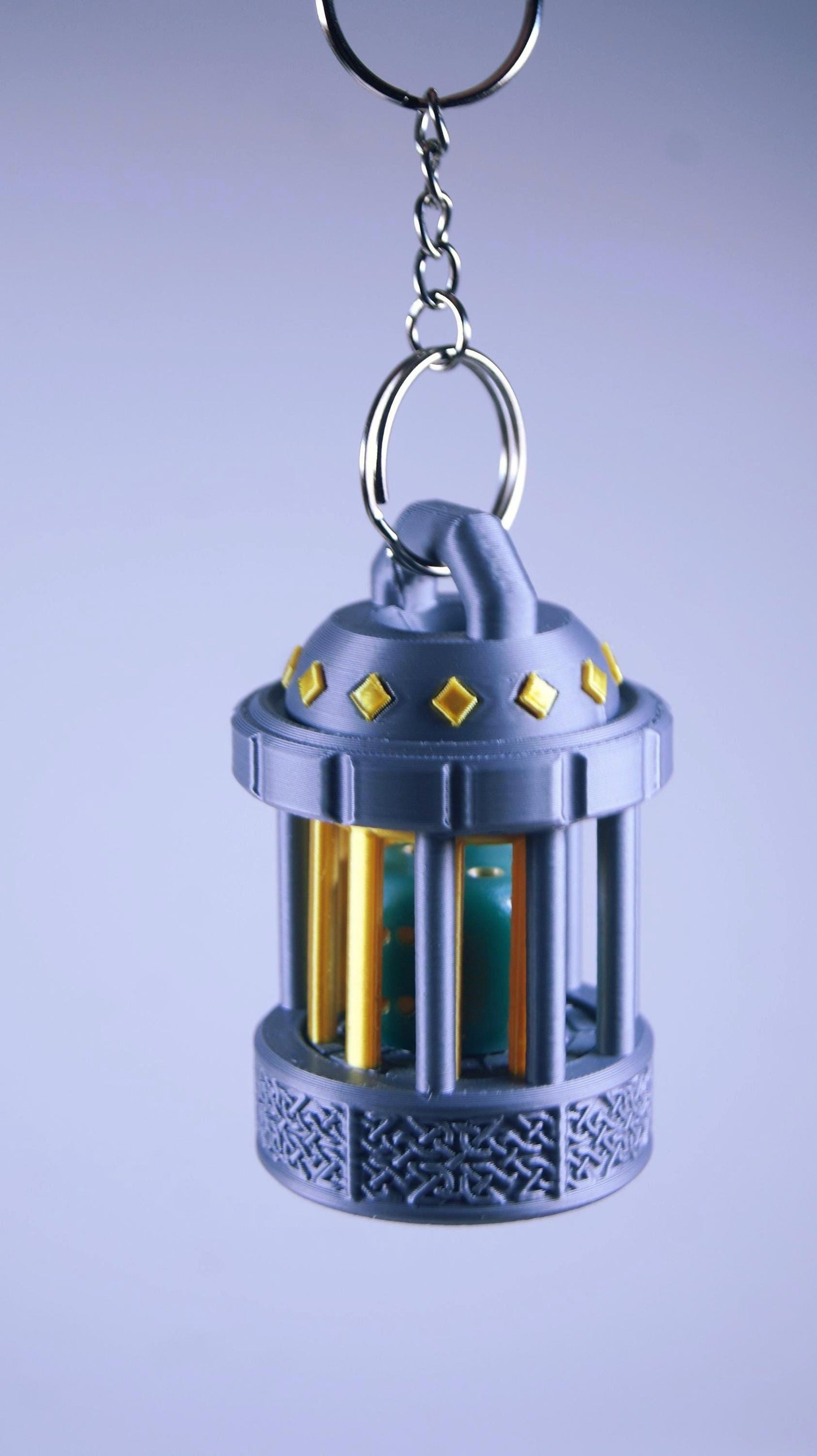 Mechanical Mini Dice Jail Keychain Dice Jail Keyring DnD Dice Jail ā Castle Dice Storage 3D Printed 2 Variants - Portable Dice Prison