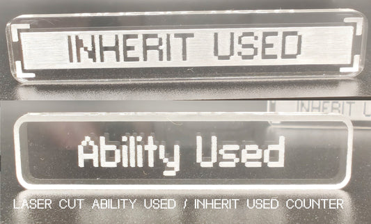 DTCG PTCG Ability Used Inherit Used Clear Acrylic 3mm Laser Cut and Engraved