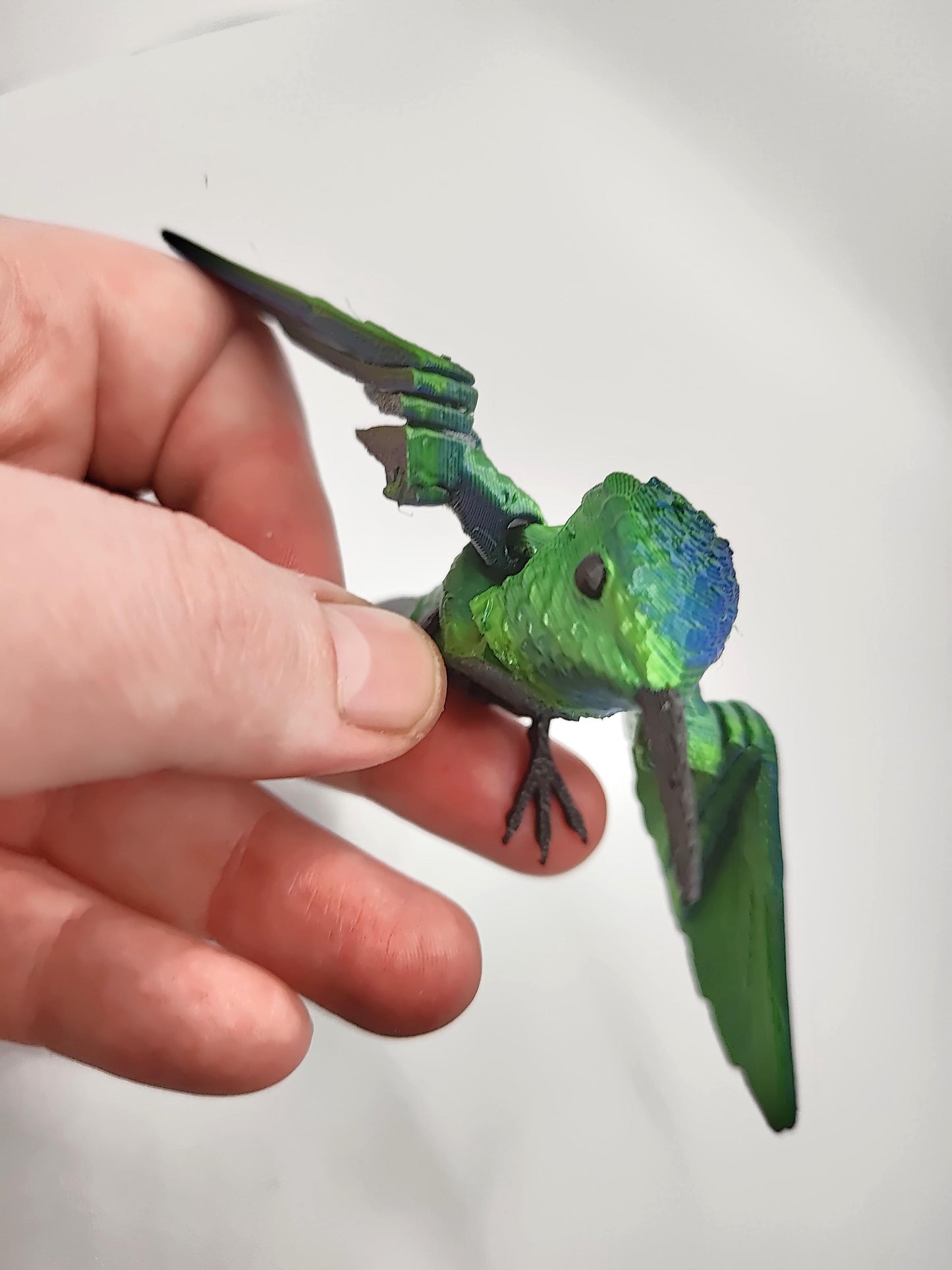Articulated Hummingbird Model 3D Printed Bird - Flexi Hummingbird - Bird Ornament Display Item - Bird Fidget