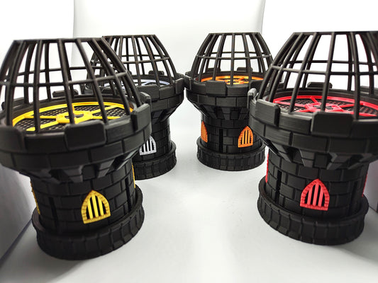 Mechanical Castle Dice Spinner – 3D Printed Interactive Spinning Mechanism