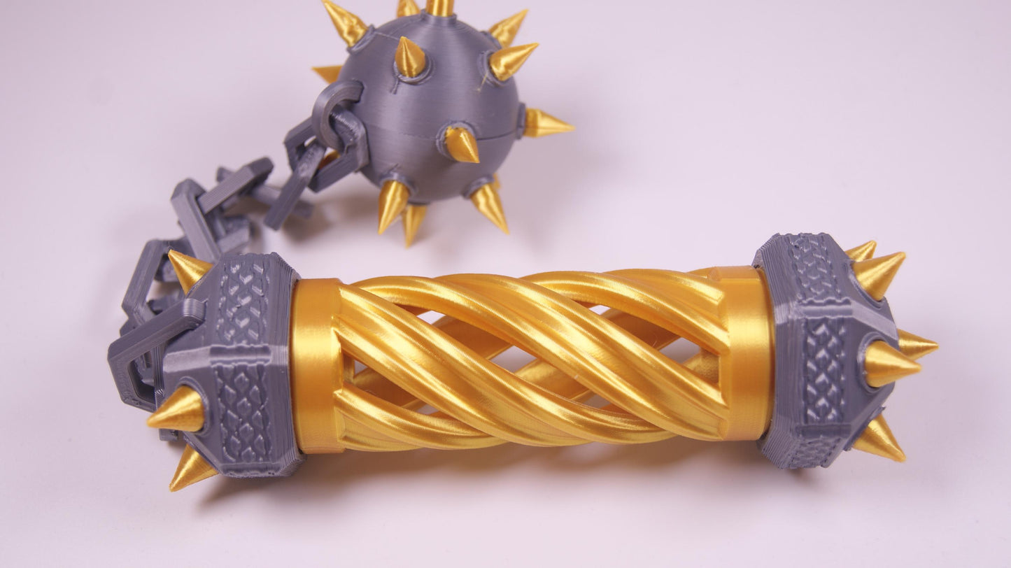Medieval Weapon Dice Jail DnD Dice Jail – 3D Printed Dice Storage - 3d Printed Dagger Axe Morning Star