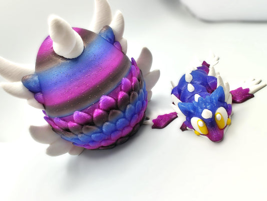 Articulated Dragon Fidget Collectable - Pocket Animal Desk Pet - Celestial Dragon and Storage Egg