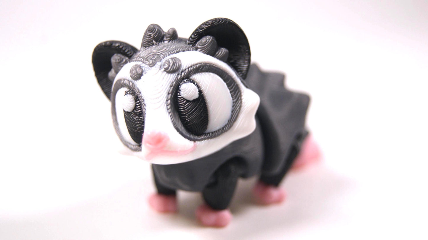 Articulated Opossum Fidget Model β Flexible 3D Printed Opossum Pocket Animal β Sensory Desk Pet