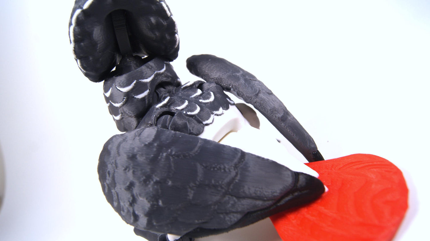 Articulated African Grey Parrot 3D Printed Parrot Model - 3D Printed African Grey Parrot - Bird Ornament Display Item - Bird Fidget