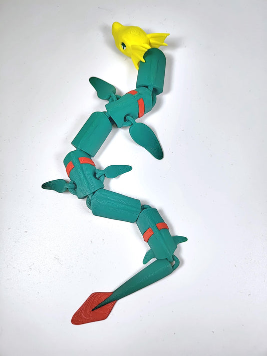 Articulated Sea Dragon – 3D Printed Sea Serpent Fidget 3D Printed Sea Dragon Digital Monster - Ocean Dragon Fidget Exclusive original item