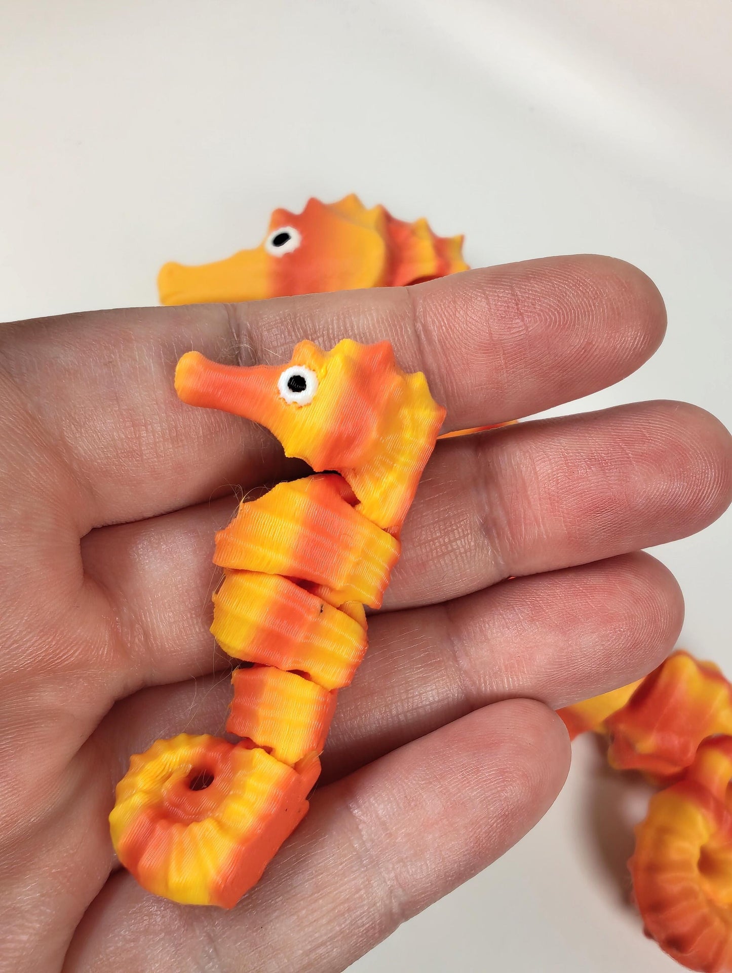Articulated Seahorse Fidget Model – 3D Printed Flexi Seahorse Large or Mini