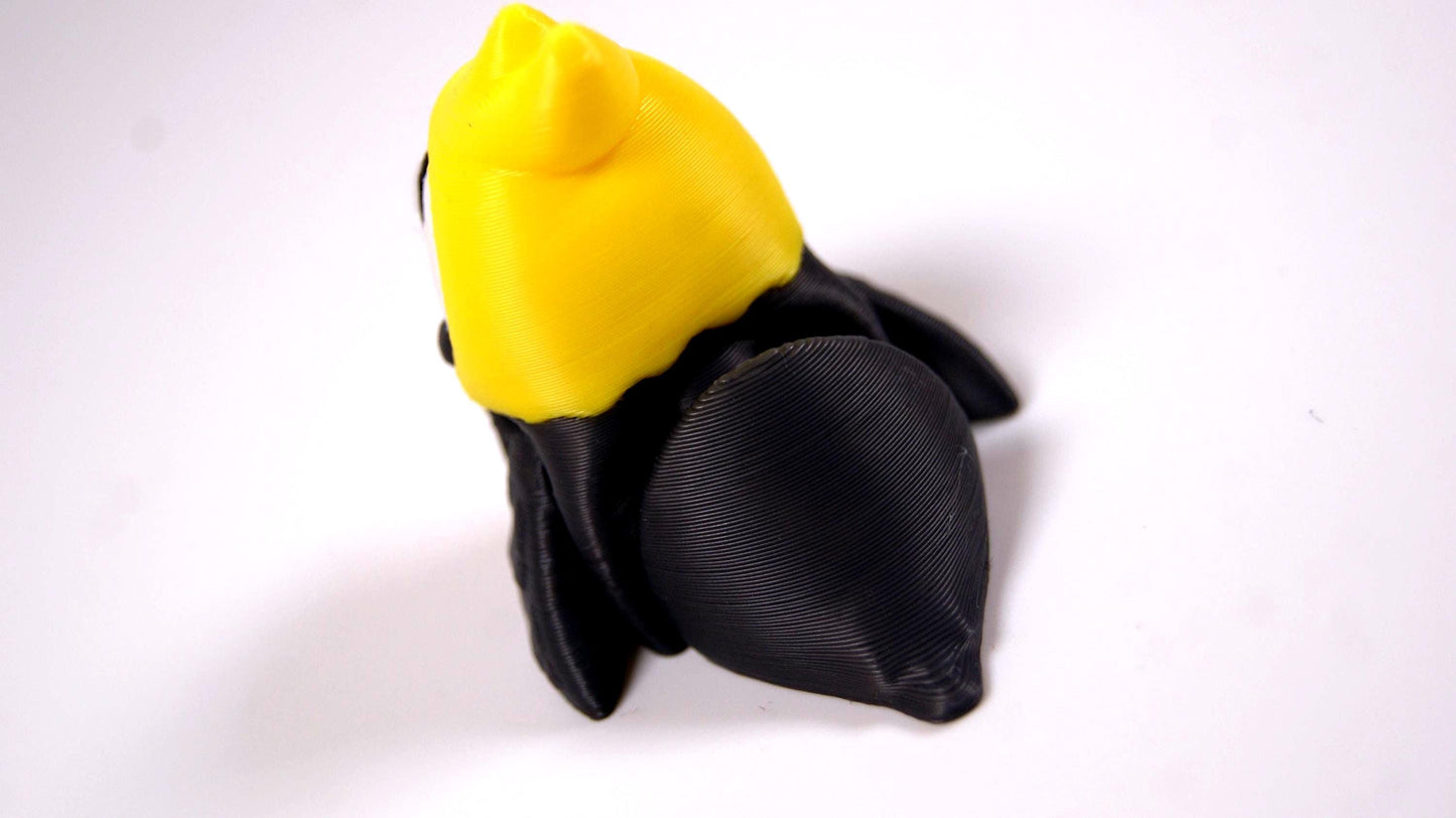 Articulated Cockatiel Fidget Model β Flexible 3D Printed Bird Pocket Animal β Sensory Desk Pet