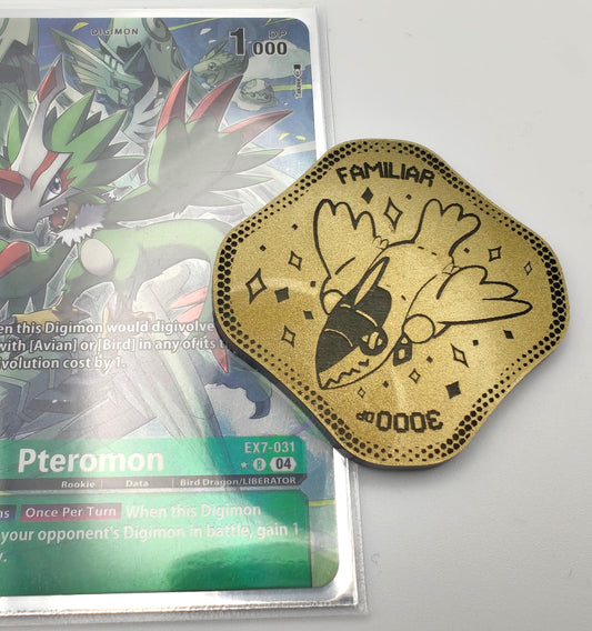 DTCG Familiar Token Acrylic 3mm Laser Cut and Engraved