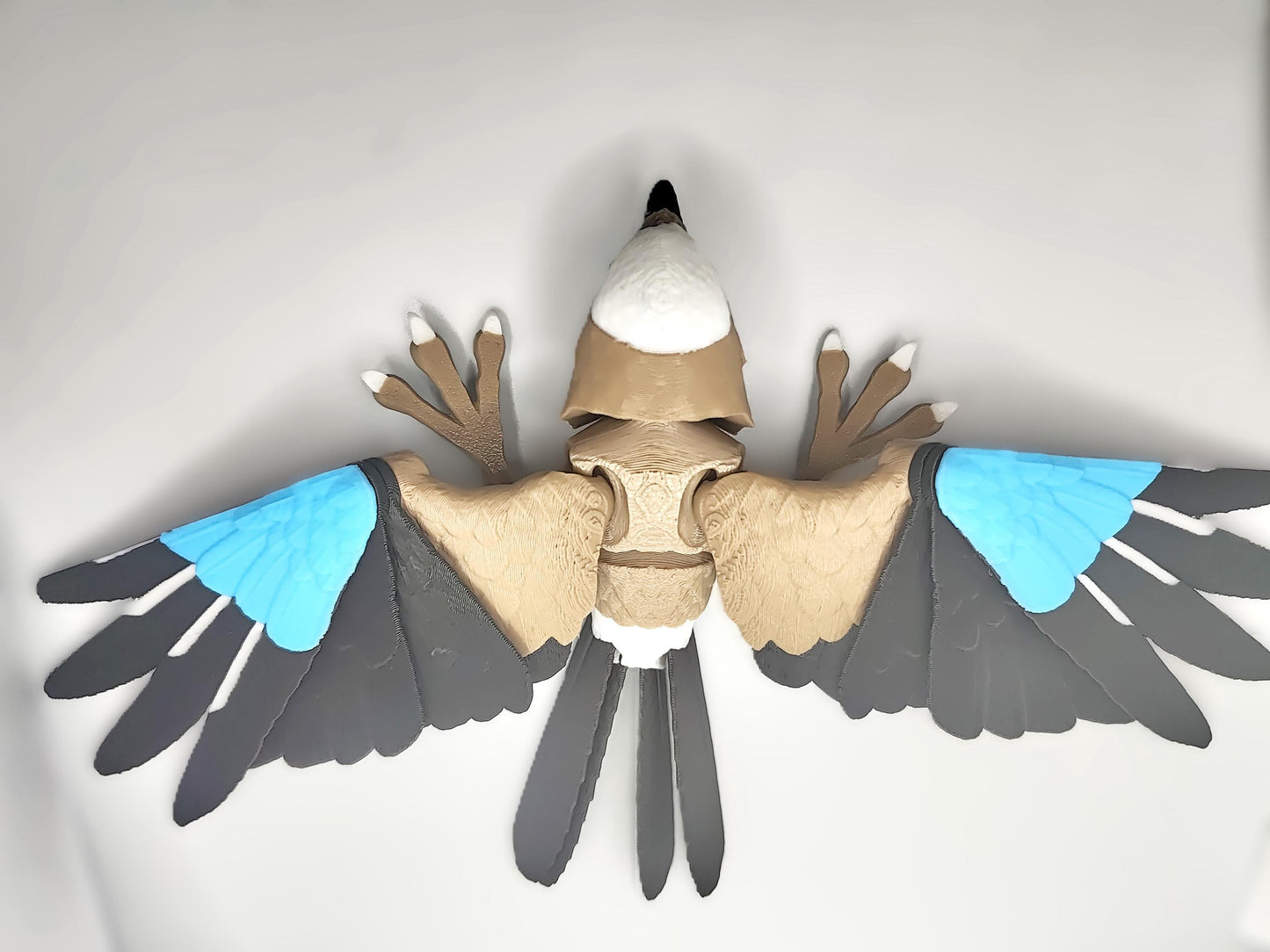 Articulated Jay Model 3D Printed Bird - Eurasian Jay - Bird Ornament Display Item - Bird Fidget