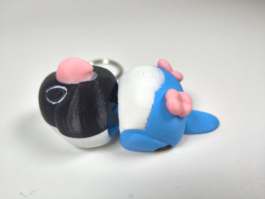 Articulated Lovebird Keychain 3D Printed Parrot Key Ring - 3D Printed Lovebird Keyring - Bird Fob - Bird Fidget