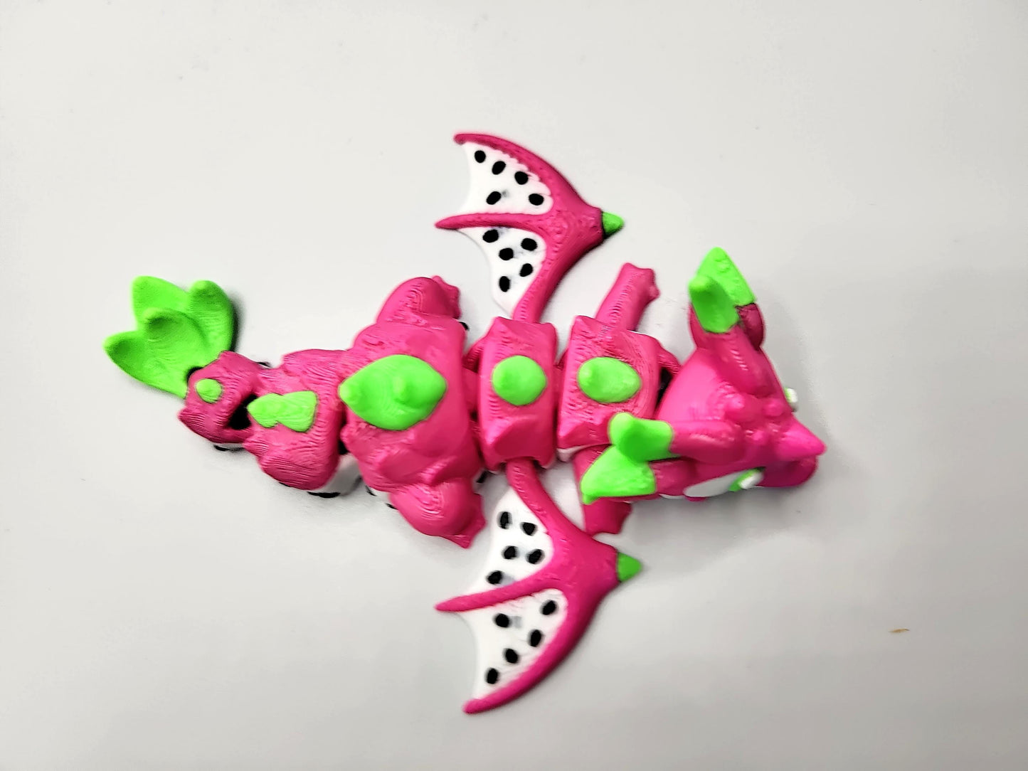 Articulated Dragon Fidget Collectable - Pocket Animal Desk Pet - Dragonfruit Fruit Dragon and Storage Egg