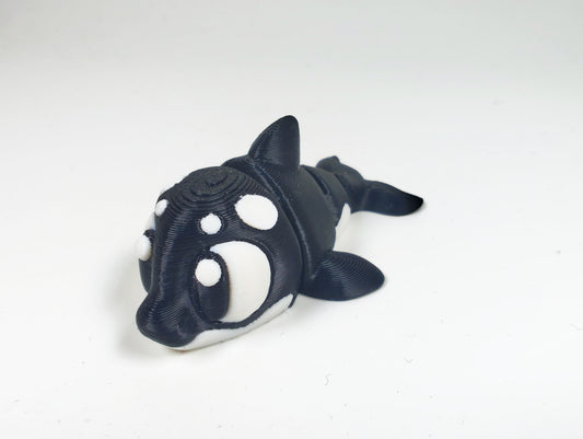 Articulated Killer Whale Orca Fidget Model – Flexible 3D Printed Orca Pocket Animal – Sensory Desk Pet