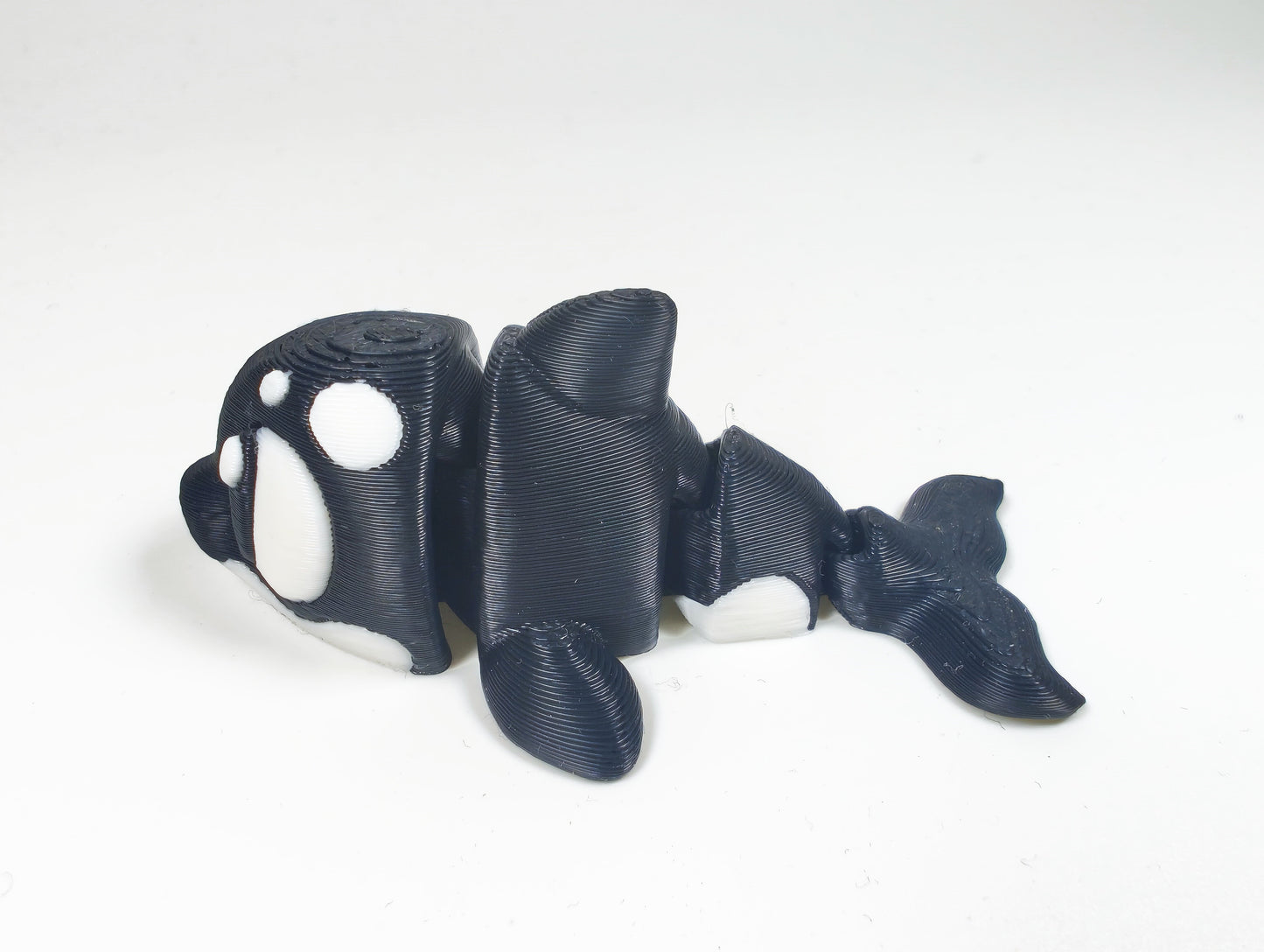 Articulated Killer Whale Orca Fidget Model β Flexible 3D Printed Orca Pocket Animal β Sensory Desk Pet