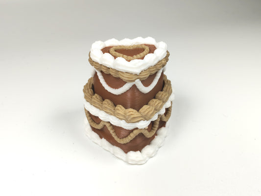 Chocolate Heaven Cake Clicker – 3D Printed Heart-Shaped Cake Fidget Toy