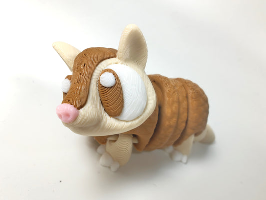 Articulated Armadillo Fidget Model – Flexible 3D Printed Armadillo Pocket Animal – Sensory Desk Pet