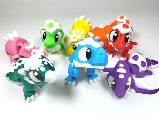 Articulated Dinosaur Fidget Dino Model Pocket Dinos – Flexible 3D Printed Dinosaurs