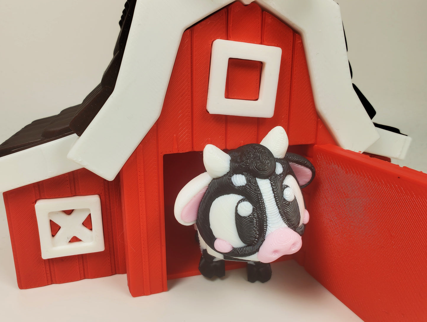 Farmyard Barn 3D Printed Diorama - Articulated Animal Display