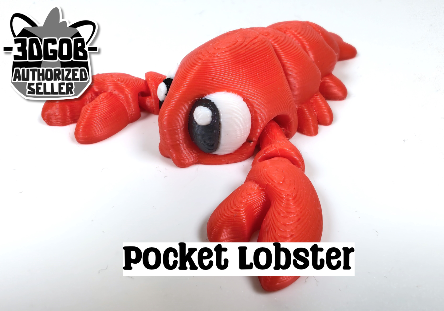 Articulated Lobster Fidget Model β Flexible 3D Printed Lobster Pocket Animal β Sensory Desk Pet