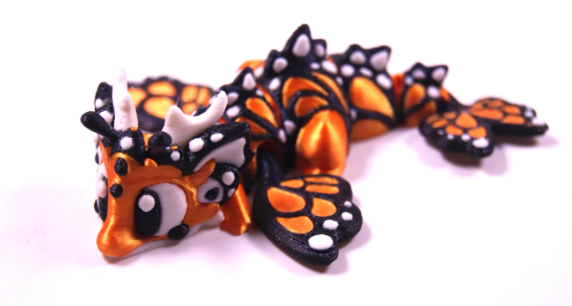 Articulated Dragon Fidget Collectable - Pocket Animal Desk Pet - Butterfly, Lava, Ice Cream, Sakura, Crystal, Dragonfruit, Celestial
