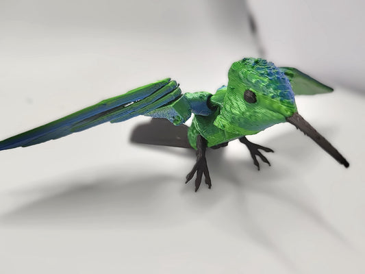 Articulated Hummingbird Model 3D Printed Bird - Flexi Hummingbird - Bird Ornament Display Item - Bird Fidget