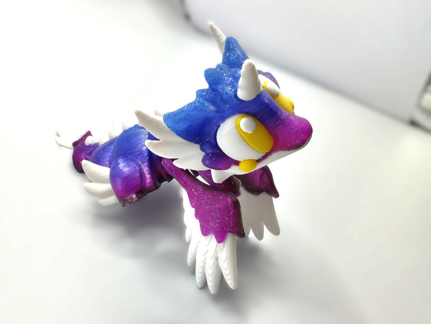 Articulated Dragon Fidget Collectable - Pocket Animal Desk Pet - Celestial Dragon and Storage Egg