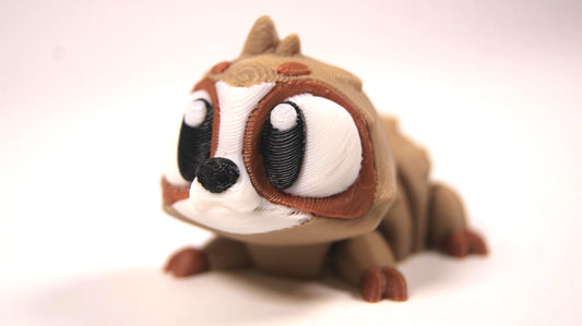 Articulated Sloth Fidget Model – Flexible 3D Printed Sloth Pocket Animal – Sensory Desk Pet