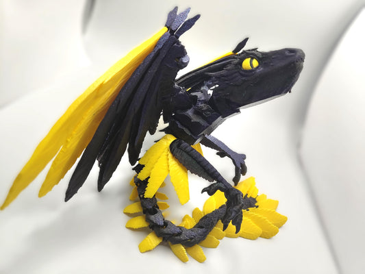 Articulated Archaeopteryx 3D Printed Dinosaur Model Articulated Dragon Wyvern Ornament Display Item – Custom Colour
