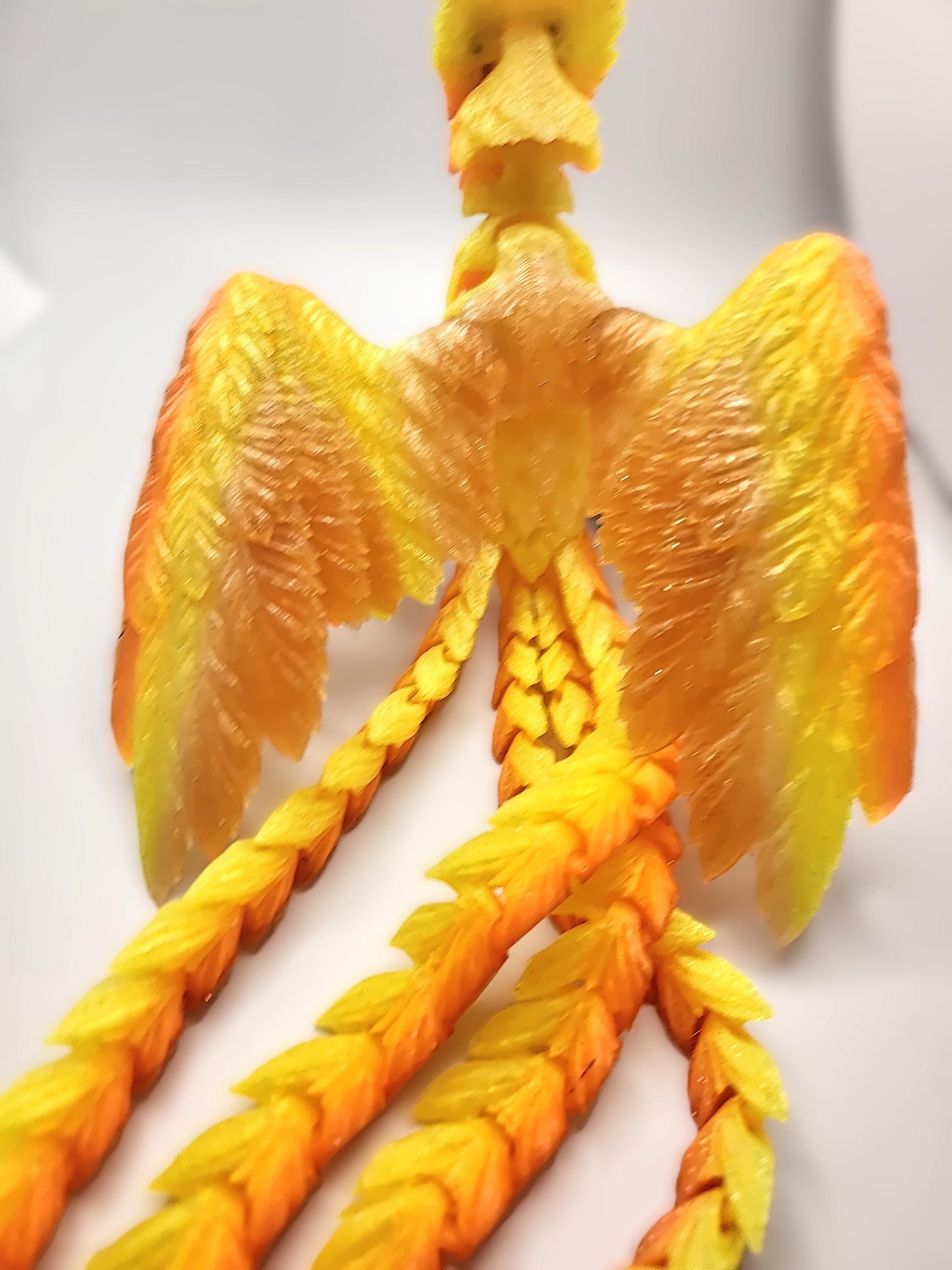 Articulated Phoenix Model 3D Printed Bird - 3D Printed Phoenix - Flexi Phoenix - Bird Ornament Display Item - Bird Fidget