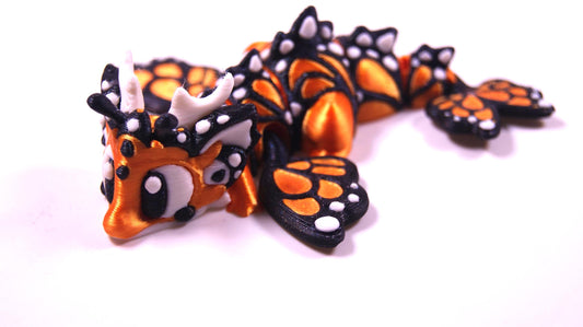 Articulated Dragon Fidget Collectable - Pocket Animal Desk Pet - Butterfly Dragon and Storage Egg