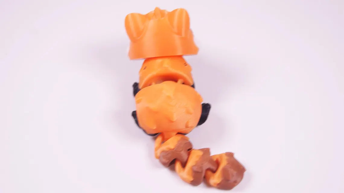 Articulated Red Panda Fidget Model β Flexible 3D Printed Red Panda Pocket Animal β Sensory Desk Pet