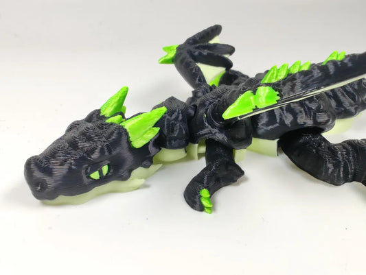 Articulated Gamma Crystal Dragon – 3D Printed Dragon Fidget 3D Printed Trex Dragon - Crystal Dino Dragon Fidget Exclusive Original