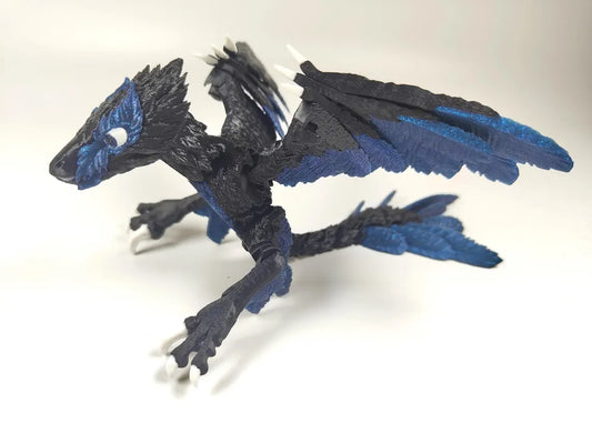 Articulated Micro Microraptor 3D Printed Dinosaur Mini Raptor Model Articulated Dragon Wyvern Ornament Display Item – Custom Colour