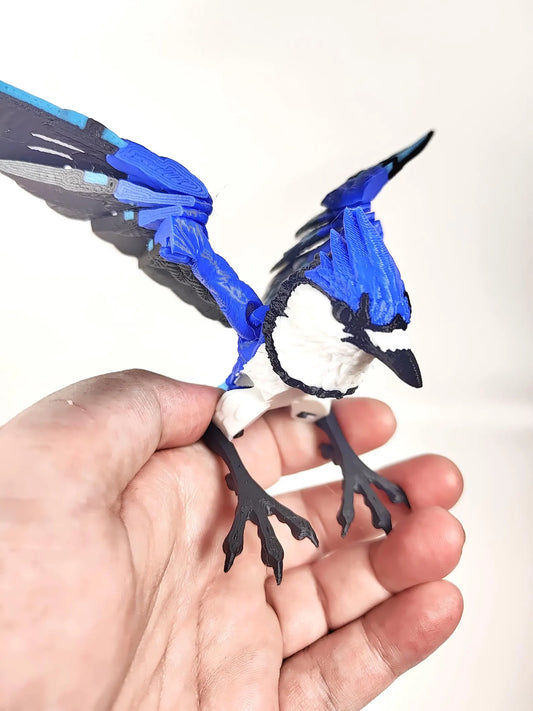 Articulated American Blue Jay 3D Printed Bird