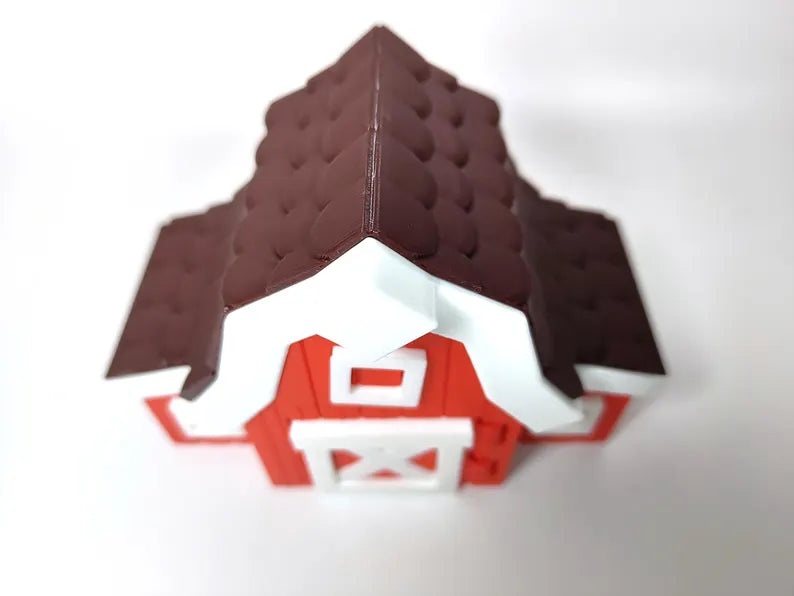 Farmyard Barn 3D Printed Diorama - Articulated Animal Display