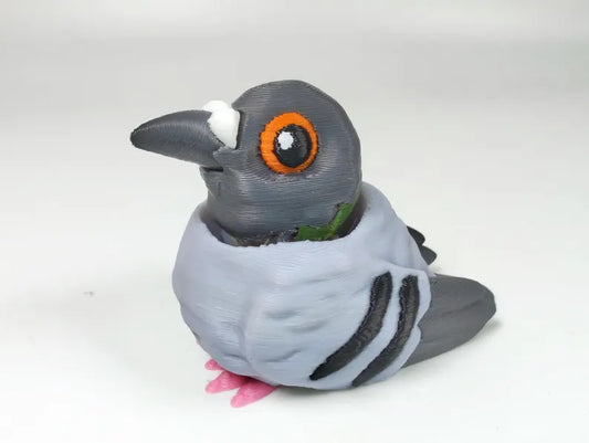Pocket Pidge Pigeon Clicker – 3D Printed Pigeon Fidget - Pocket Sized Pigeon