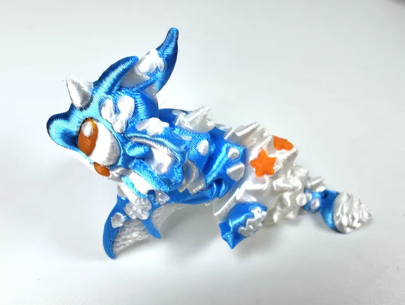 Articulated Dragon Fidget Collectable - Pocket Animal Desk Pet - Seashell Dragon