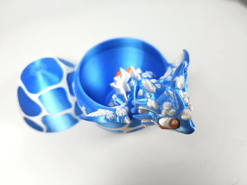 Articulated Dragon Fidget Collectable - Pocket Animal Desk Pet - Seashell Dragon