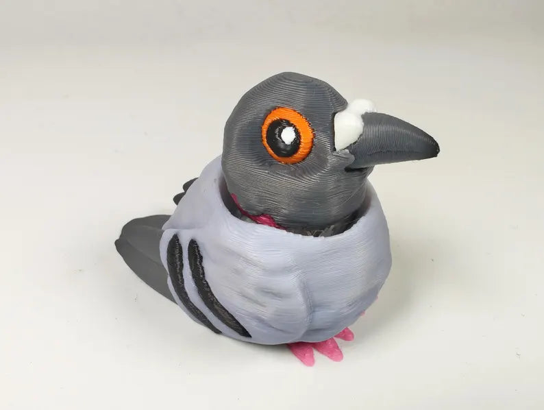 Pocket Pidge Pigeon Clicker – 3D Printed Pigeon Fidget - Pocket Sized Pigeon