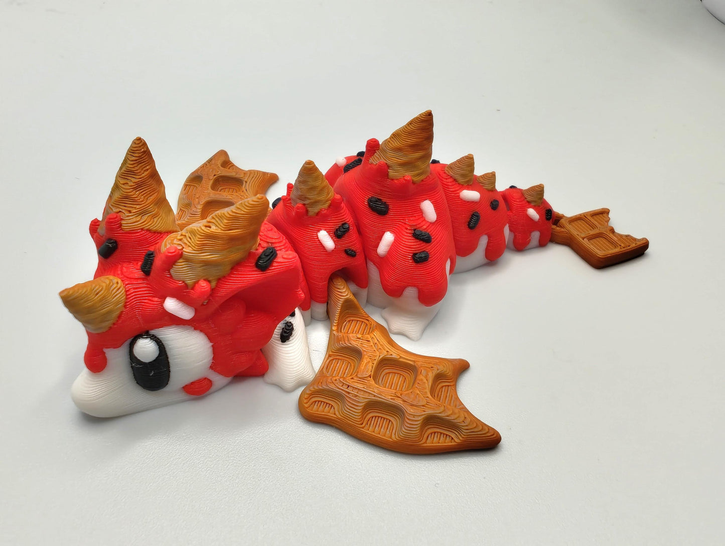 Articulated Dragon Fidget Collectable - Pocket Animal Desk Pet - Butterfly, Lava, Ice Cream, Sakura, Crystal, Dragonfruit, Celestial