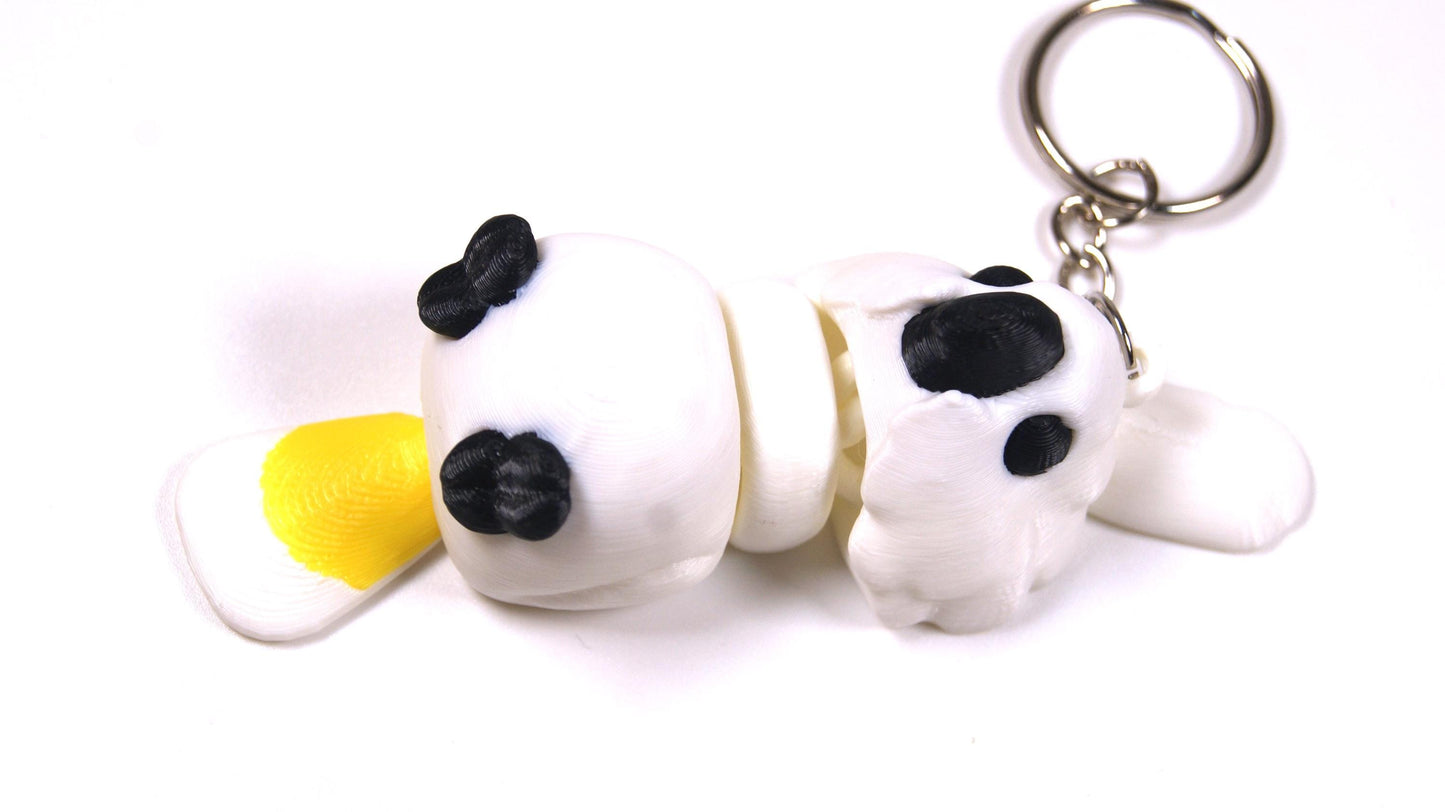 Articulated Cockatoo Keychain 3D Printed Parrot Key Ring - 3D Printed Cockatoo Keyring - Bird Fob - Bird Fidget - Choose from 2 variants