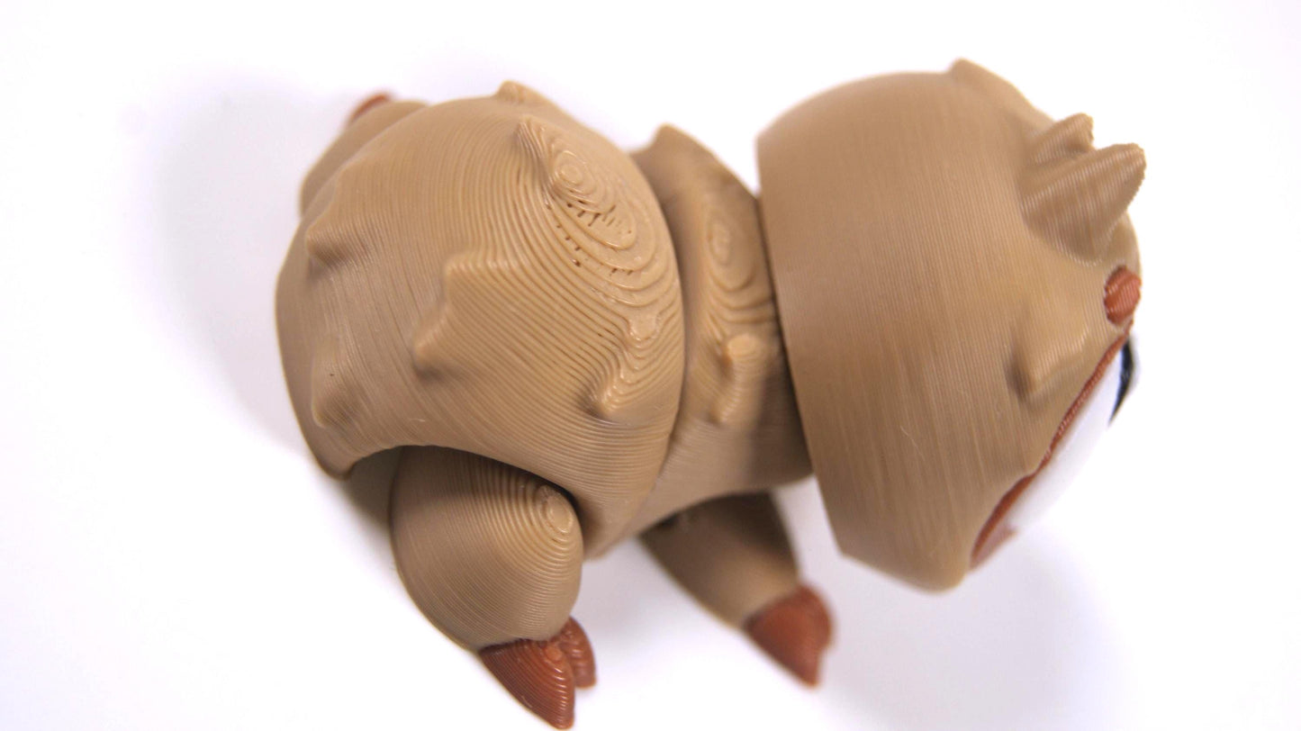 Articulated Sloth Fidget Model – Flexible 3D Printed Sloth Pocket Animal – Sensory Desk Pet