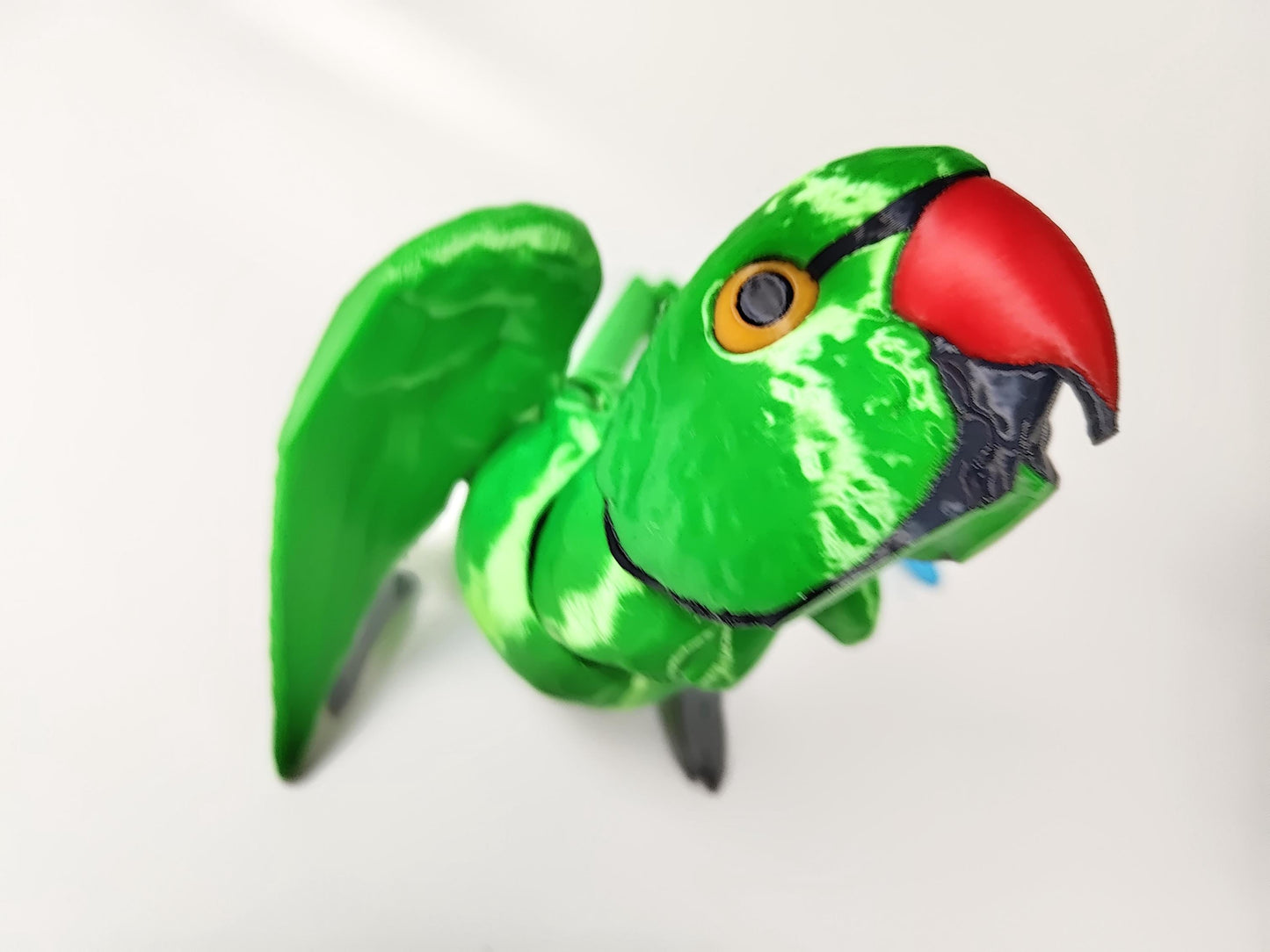 3D Printed Articulated Ringneck Parakeet: Poseable Parakeet Parrot Fidget