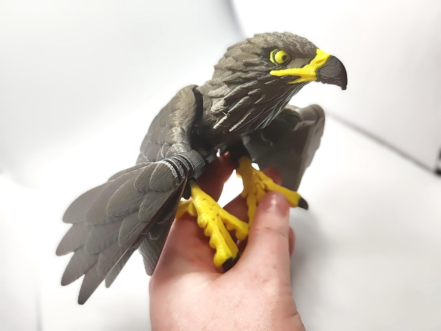 Articulated Golden Eagle Model 3D Printed Bird - Bird of Prey - Bird Ornament Display Item - Bird Fidget