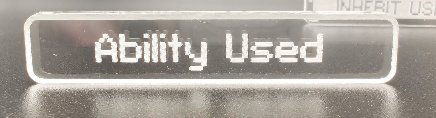 DTCG PTCG Ability Used Inherit Used Clear Acrylic 3mm Laser Cut and Engraved