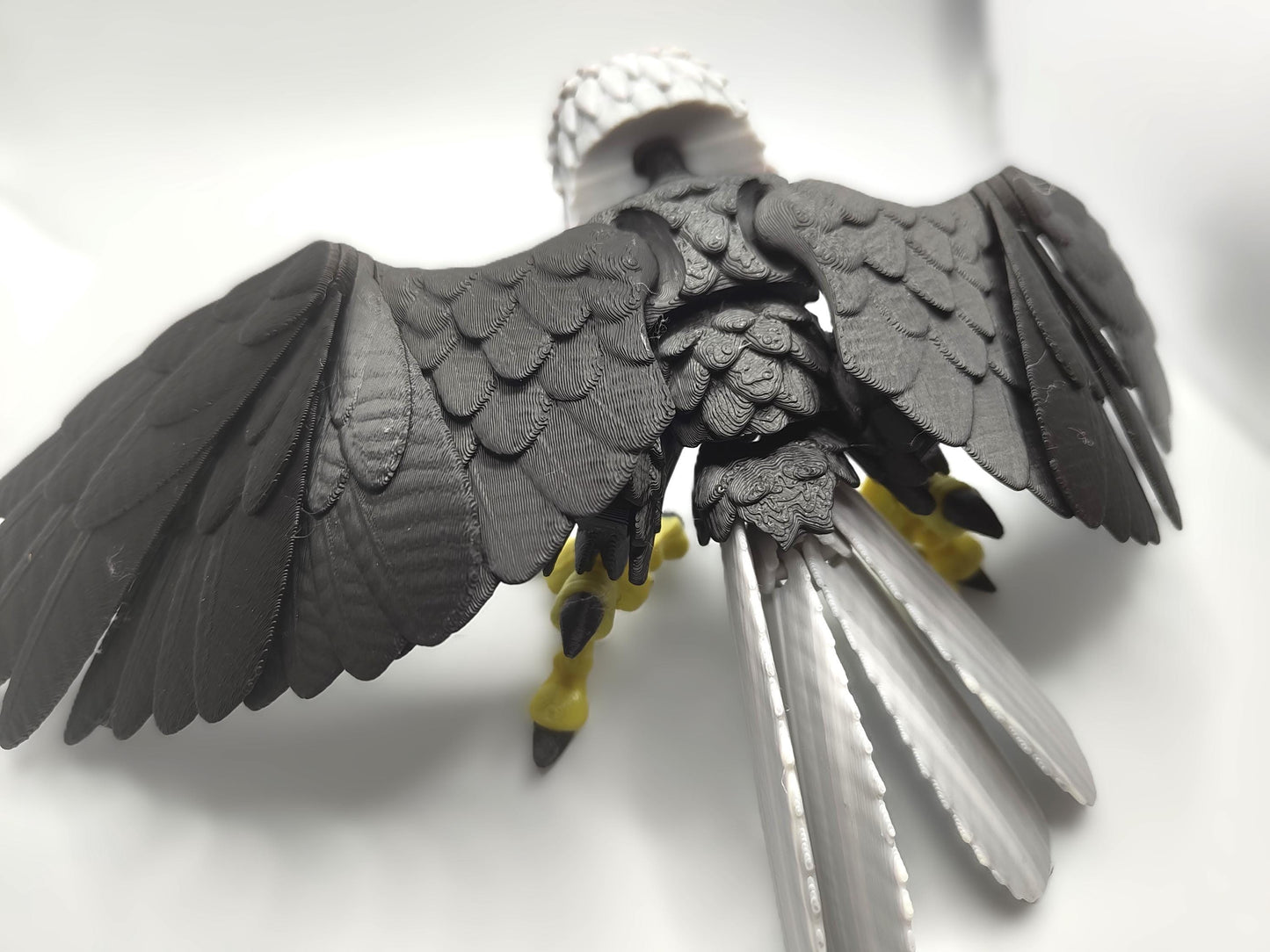 Articulated Bald Eagle Model 3D Printed Bird - Bird of Prey - Bird Ornament Display Item - Bird Fidget
