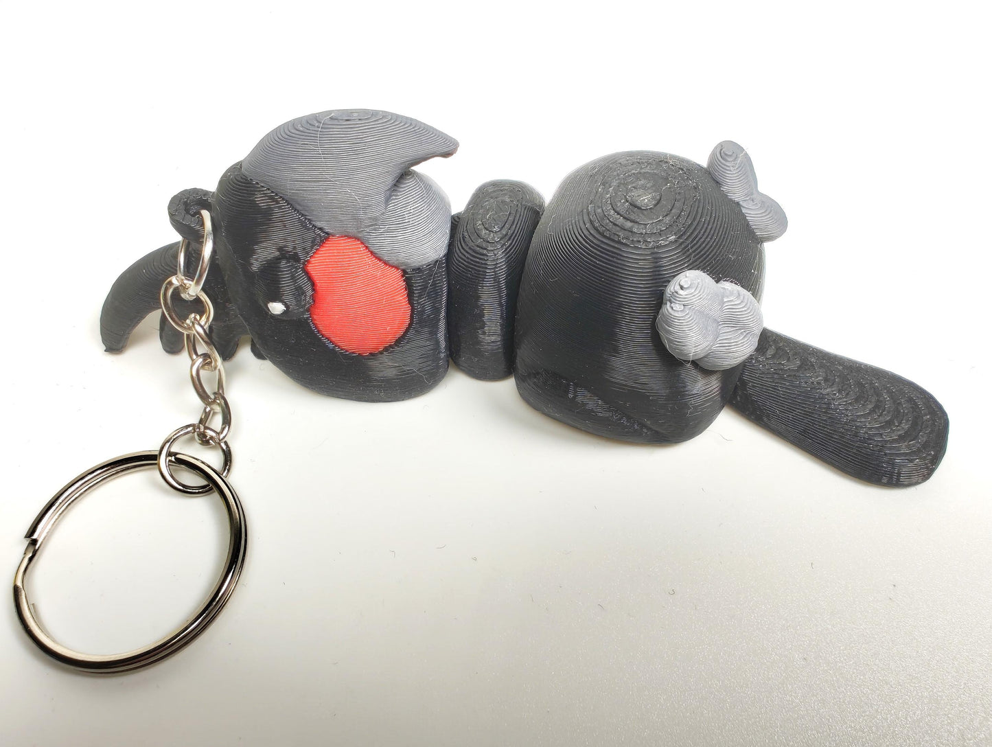Articulated Palm Cockatoo Parrot Keychain: 3D Printed Bird Fidget