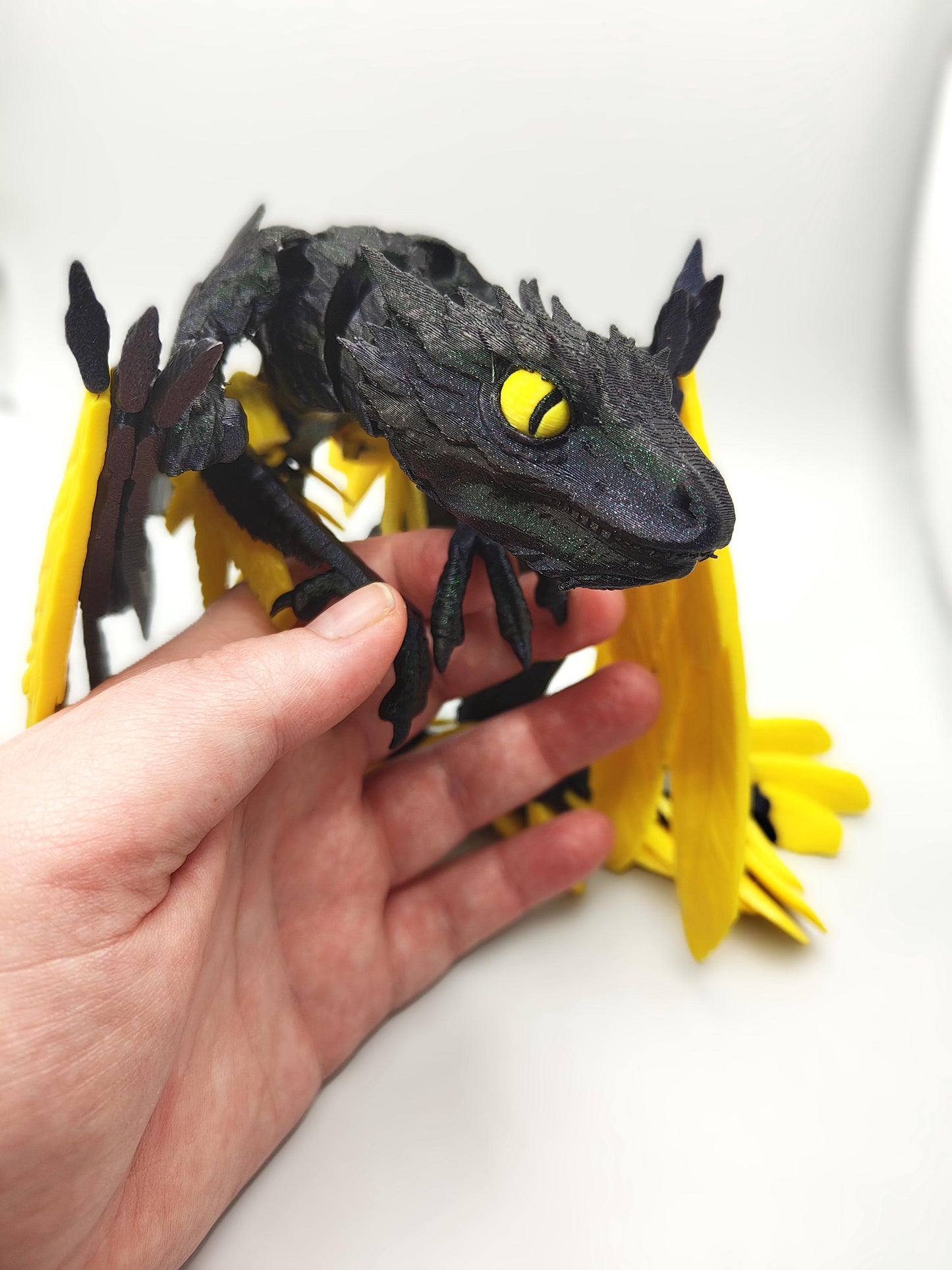 Articulated Archaeopteryx 3D Printed Dinosaur Model Articulated Dragon Wyvern Ornament Display Item – Custom Colour